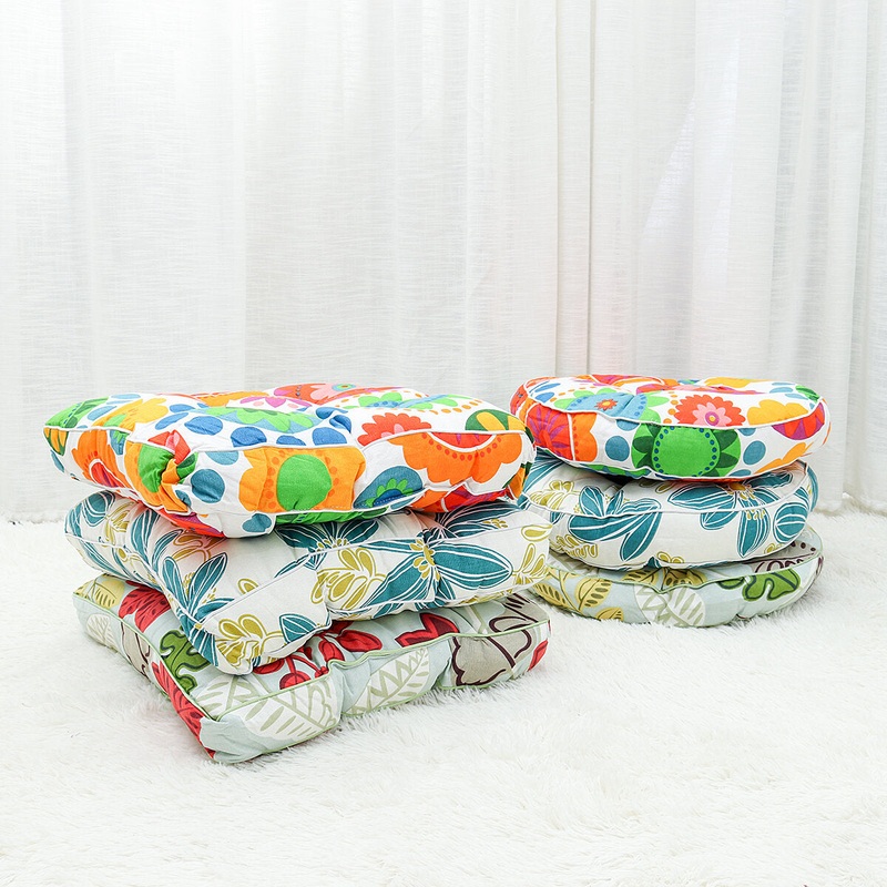 50x50cm Handmade Pillow Case Cushion Square Round Seat Cushion Bay Window Pad Home Office Chair Supplies