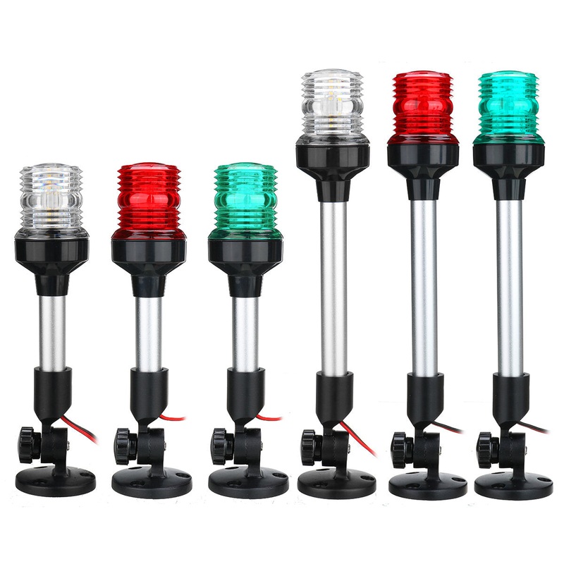 9Inch/12Inch 12V-24V Fold Down LED Navigation Light  Marine Signal Warning Lamp 360 Degree
