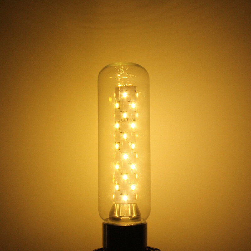 KINGSO 2 Pack E27/E26 T10 128 6W COB 3014 48 Led Vintage Retro SMD light Edison Style Screw Technology Tubular Nostalgic Filament Not Dimmable Pure White 6000K-6500K 600LM AC 110V