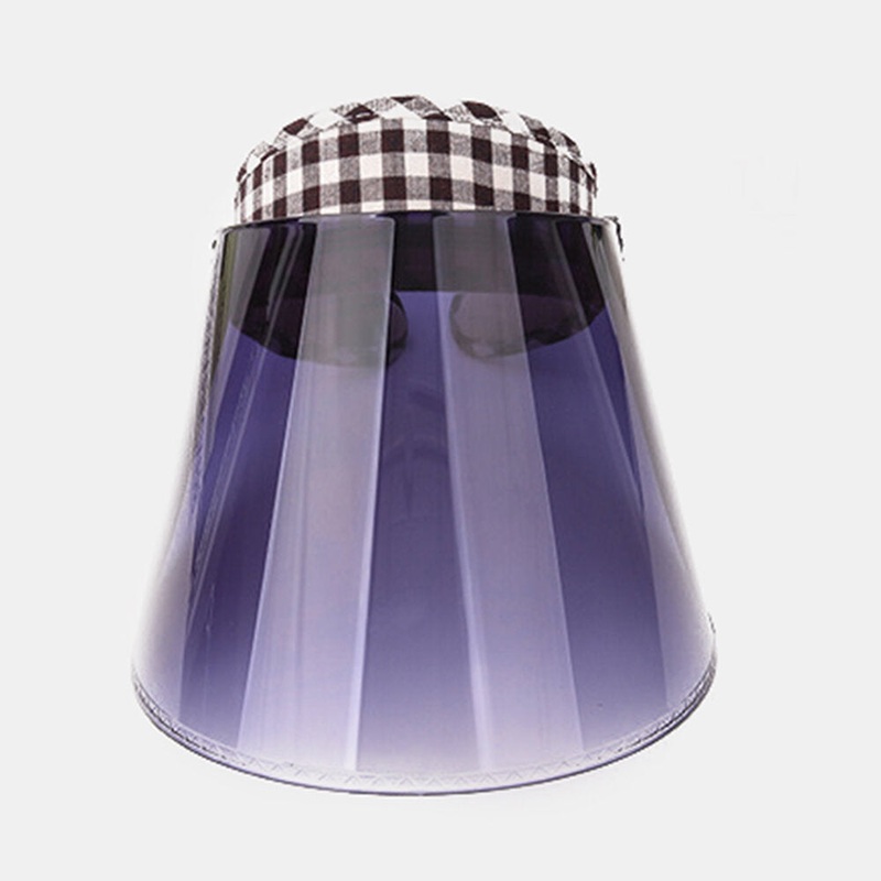 Lattice Anti-UV Big Brim Cover Face Hat Sun Hat Empty Top Hat