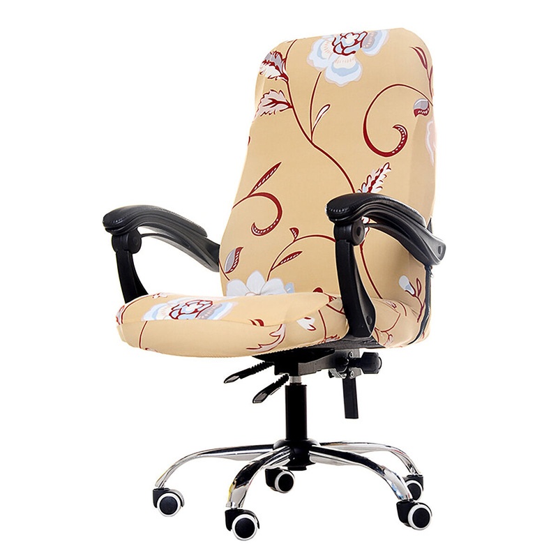 [M Size] Elastic Office Chair Cover Computer Rotating Chair Protector Stretch Armchair Seat Slipcover Home Office Furniture Decoration