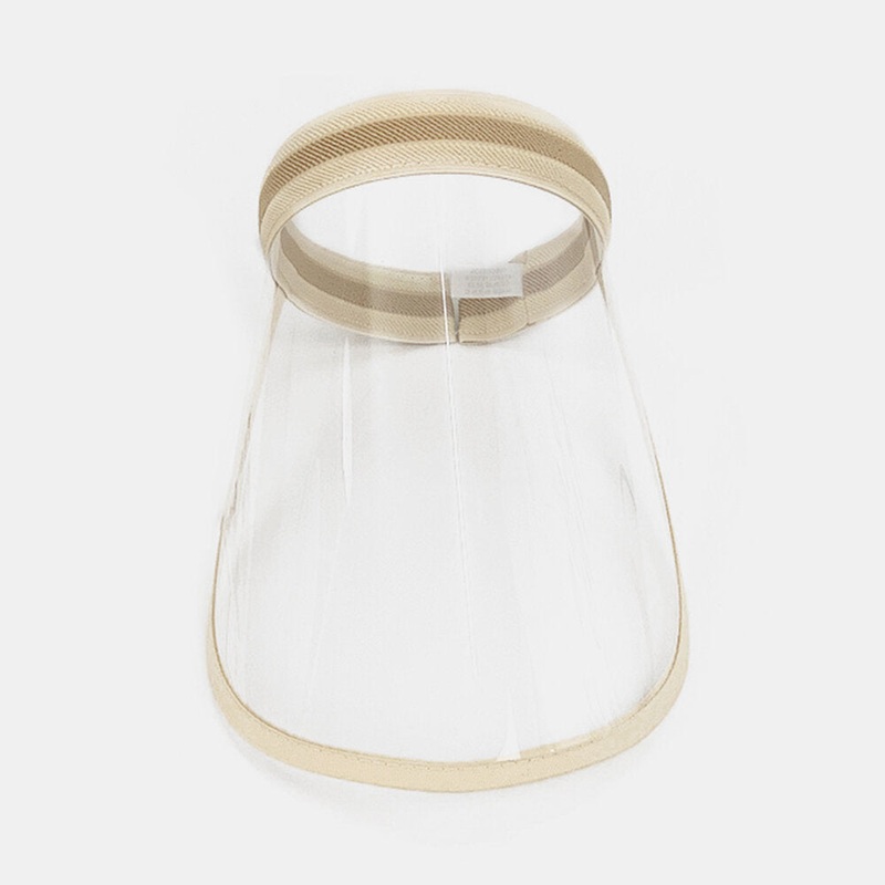 Portable Dustproof Cap Big Brim Cover Face Hat Transparent Empty Top Hat