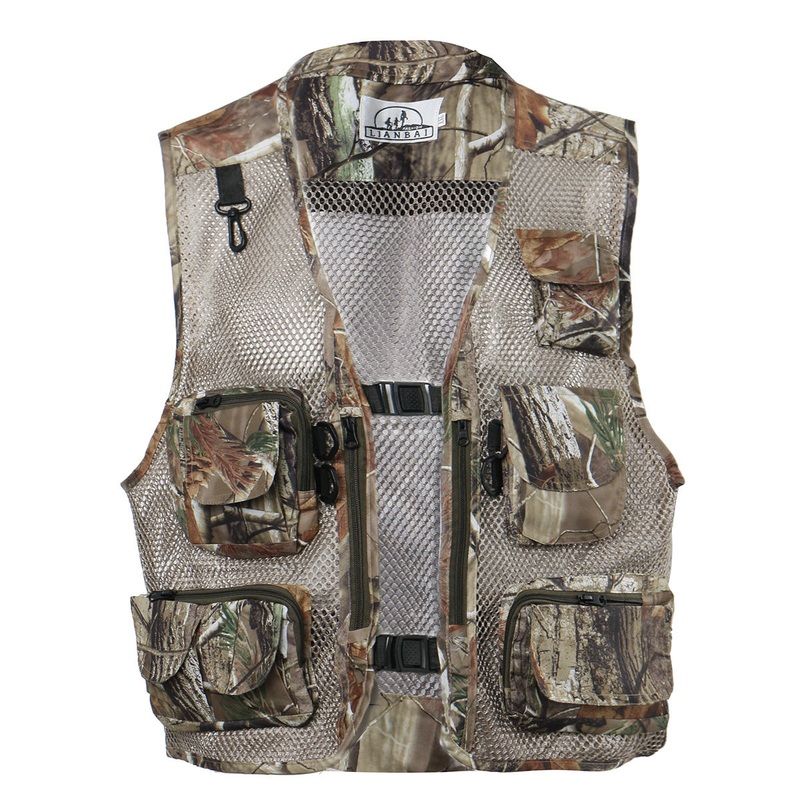 Waterproof Fishing Outdoor Hiking Hunting Multi Pocket Waistcoat Jacket