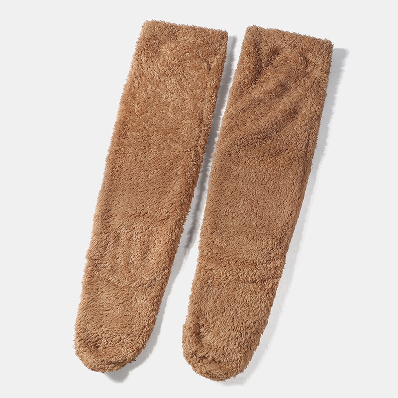 Women Warm Plus Thicken Plush Treasure Foot Warmer House Wear Sleeping Stocking