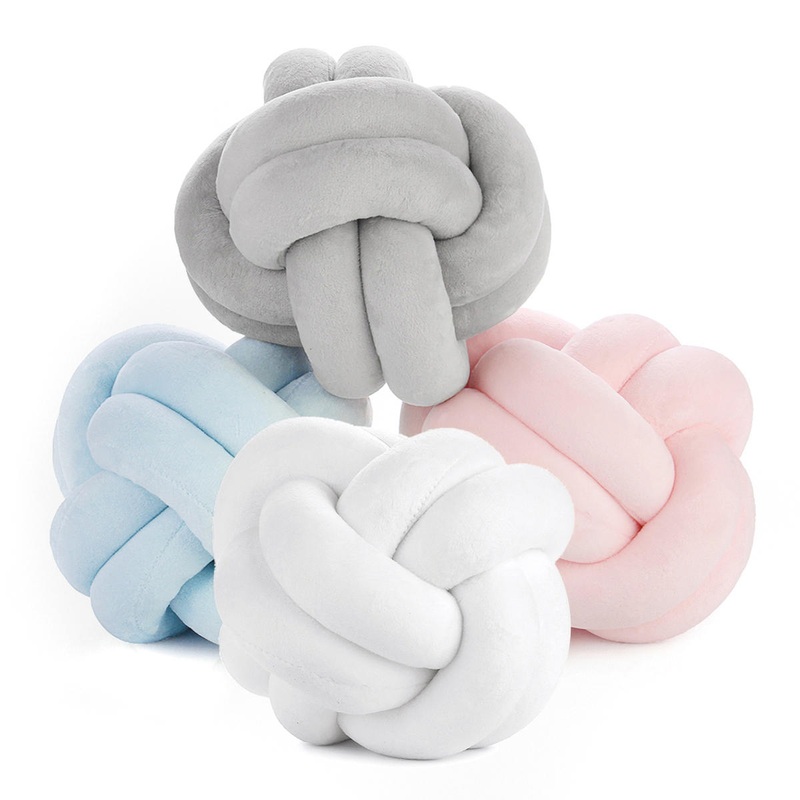 10” 12” Soft Knot Pillow Sofa Cushion Round Ball Plush Pillow Home Car Decorations