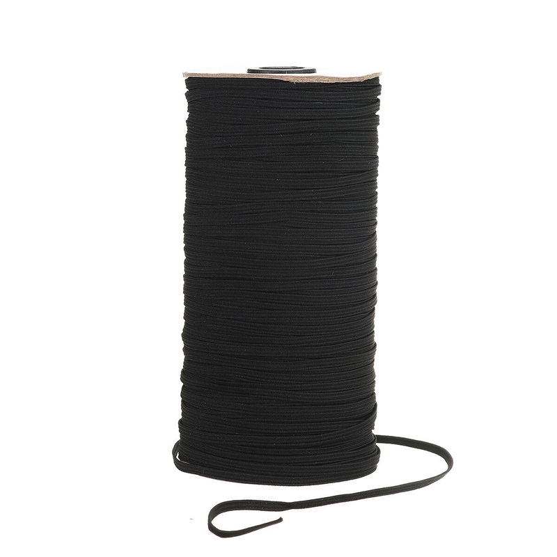 3mm 5mm 7mm Elastic Sewing Band Spool Flat Cord White Black Cover Craft Material
