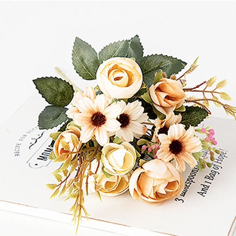 Artificial Flowers Bridal Hydrangea Home Wedding Garden Bouquet