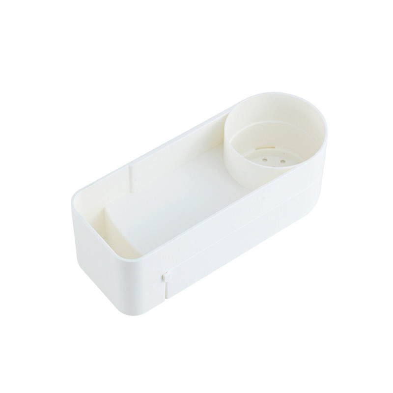 Bakeey Non-perforated Rotatable Bathroom Organizer Wall Mounted Kitchen Storage Shelf Shower Shampoo Holder Storage Baskets For Home