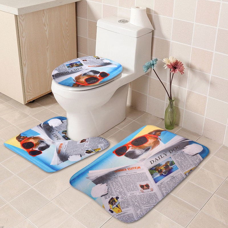 Dog Shower Curtain 3D Bathroom Shower Curtains Fabric Waterproof Shower Curtain Funny Shower Curtain