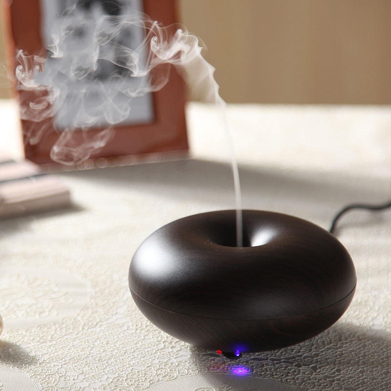 GX.Diffuser Ultrasonic Wood Grain Aroma Humidifier Negative Ion Purification Intelligent power off Atomizer