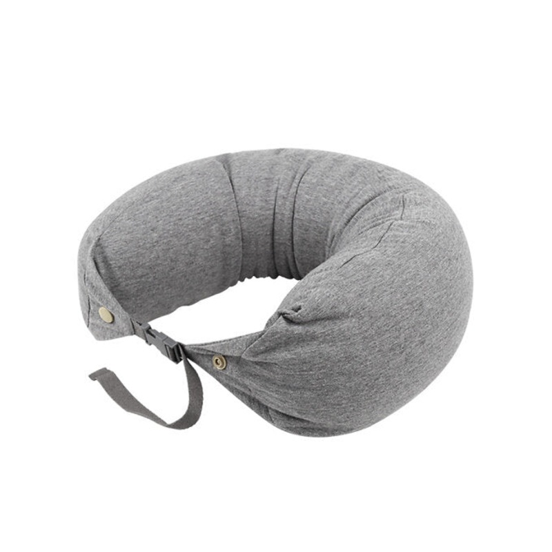 MEIZU Multi-functional Microparticles Protect Travel Neck Pillow U-shaped with Buckle Soft Pillow