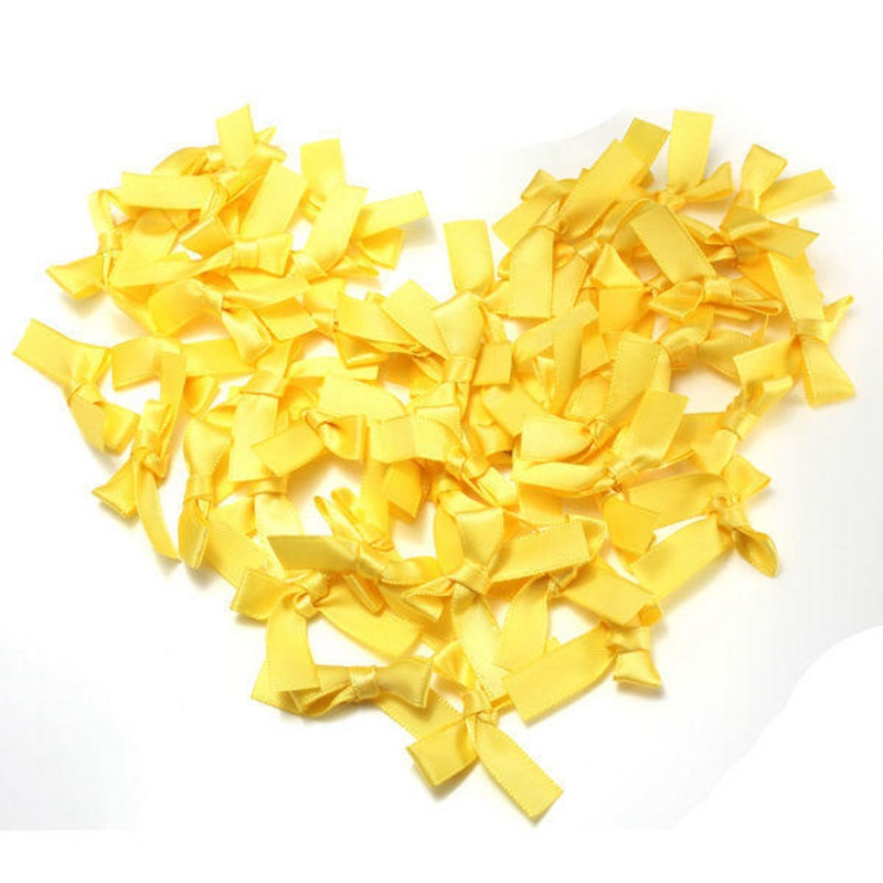 50Pcs 7mm Satin Ribbon Bows Scrapbooking For DIY Decoration Gifts