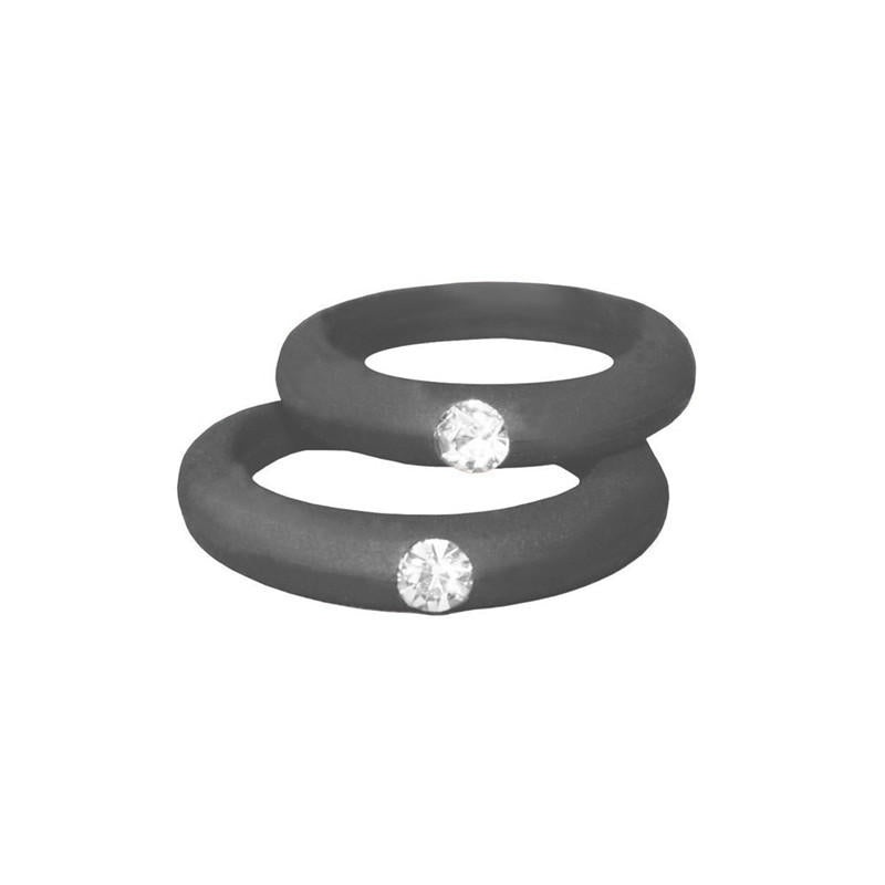 5MM Colorful Environmental Silicone Ring Rhinestones Couple Rings Wedding Gift for Men for Women