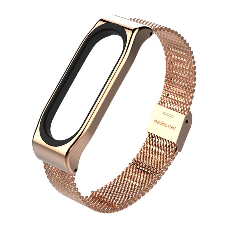 Luxury Milanese Stainless Steel Watch Band Strap Replacement for Xiaomi Miband 3 Non-original