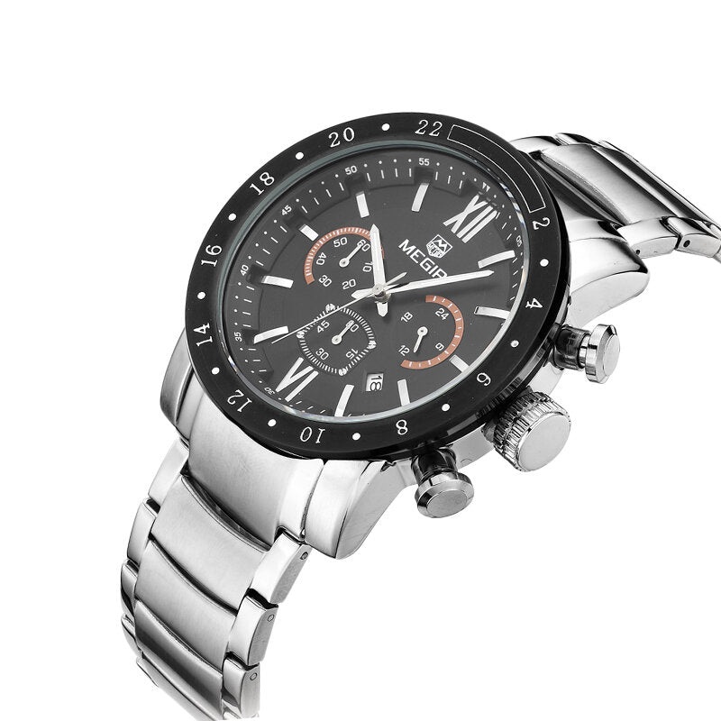 MEGIR 3008 Men Luminous Display Fashion Waterproof Quartz Watch
