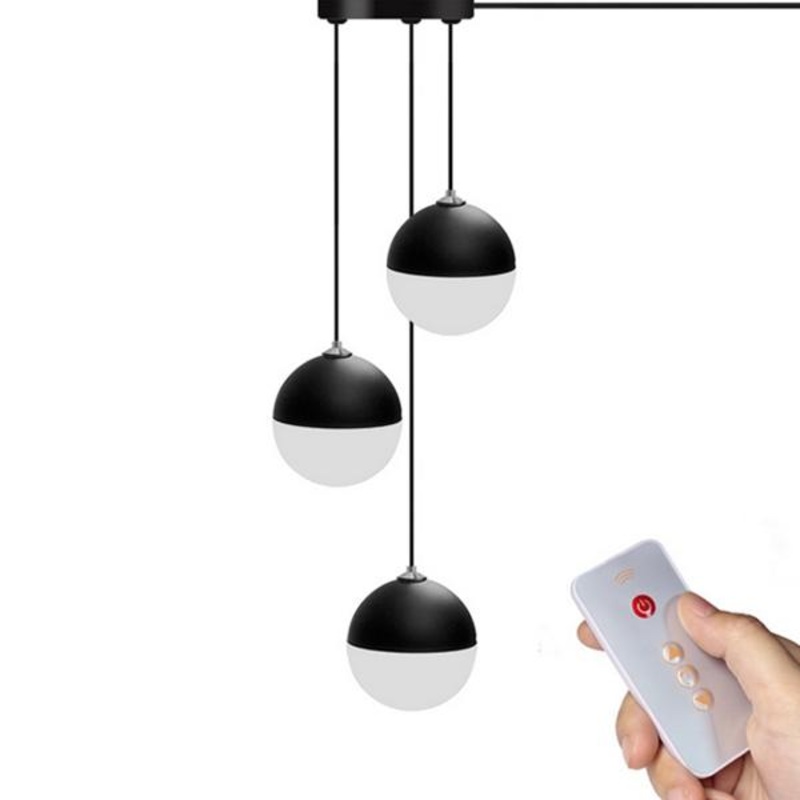 Modern 3 Wind Bell Balls LED USB Ceiling Reading Light Living Room Study Bed Decorative Night Lamp