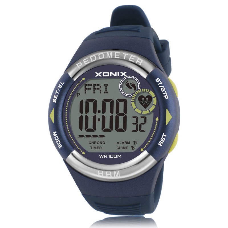 XONIX HRM3 Sport Watch Heart Rate Pedometer Luminous Waterproof LED Swimming Wrist Watch