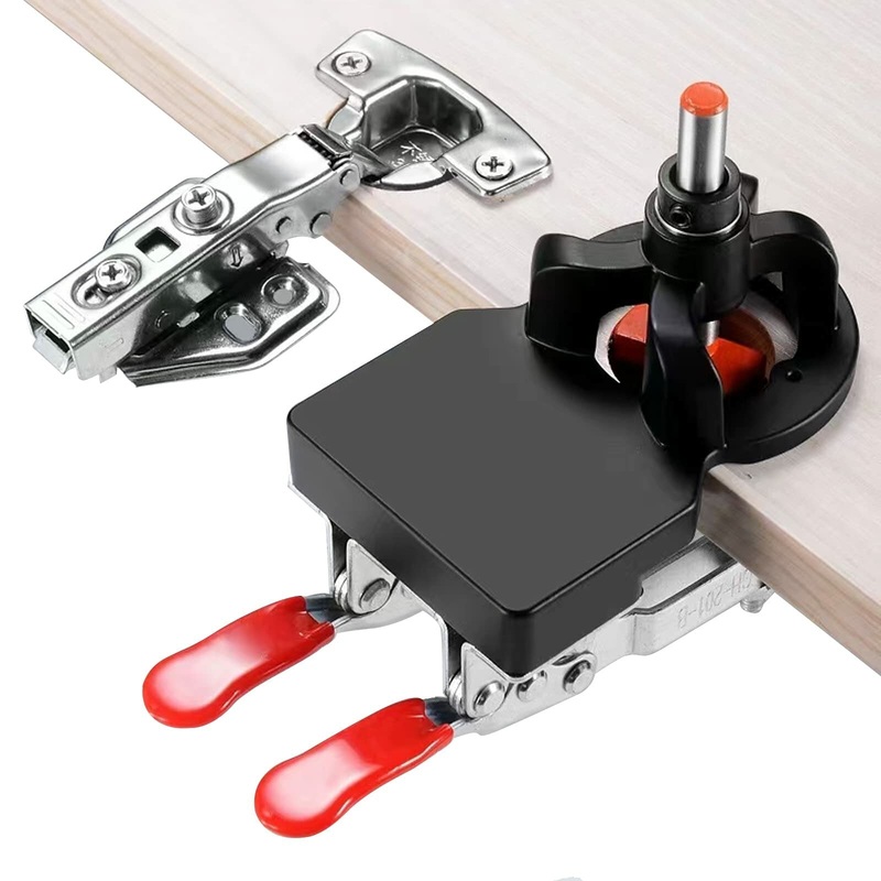 35mm Concealed Door Hinge Jig Accurate Locking Cabinet Hinge Jig Cabinet Door Opener Woodworking Hole Drilling Guide Locator