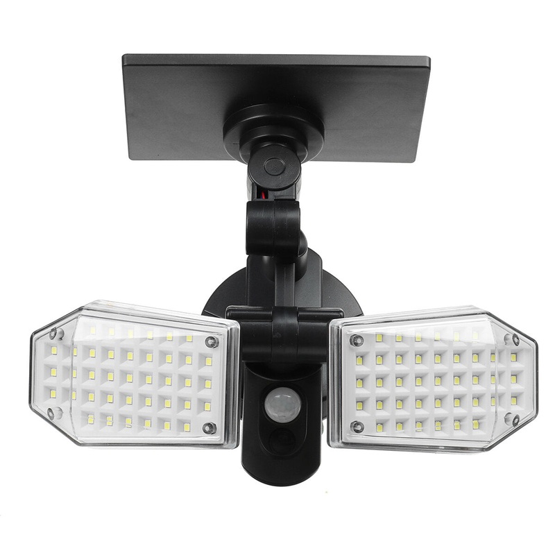 78SMD/130COB Solar Wall Light Waterproof Double Head Outdoor Garden Security Lamp