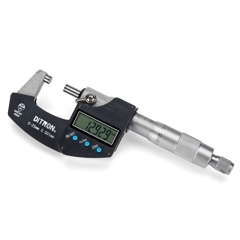 DITRON Electronic Digital Micrometer MM/IN Outside Micrometer 0.001MM High Precision Depth Micro Meter 0-25 25-50MM