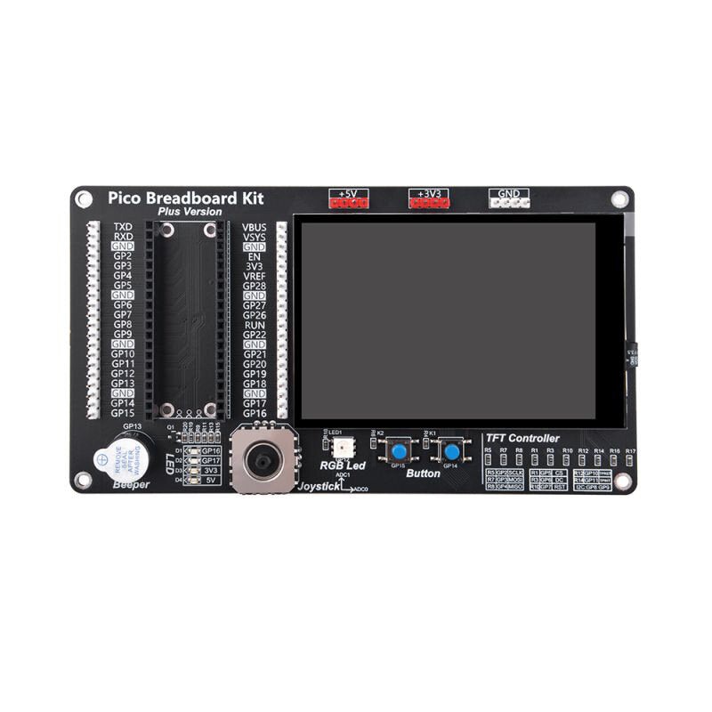Pico Breadboard GPIO Expansion Module with 3.5 Inch Capacitive Touch Screen for Raspberry Pi Pico/Pico W Replacement Parts Accessories Buzzer RGB