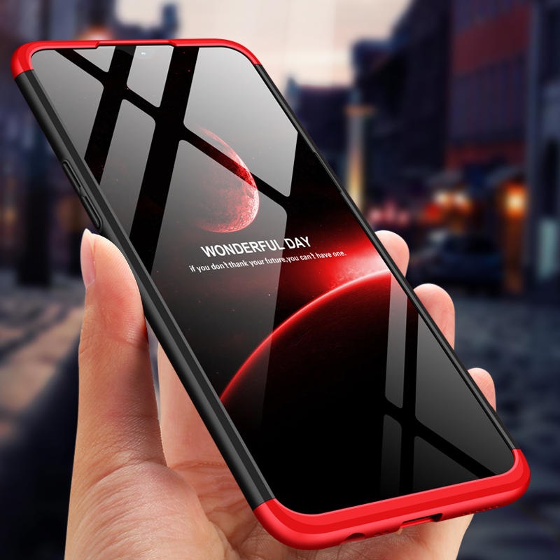 Bakeey 3 in 1 Double Dip 360 Frosted Hard PC Full Body Protective Case for OPPO Realme R5