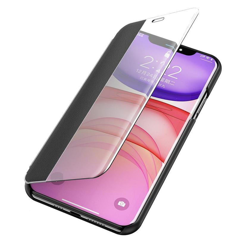 Bakeey Flip Bumper Window View with Foldable Stand PU Leather Protective Case for iPhone 11 Pro 5.8 inch