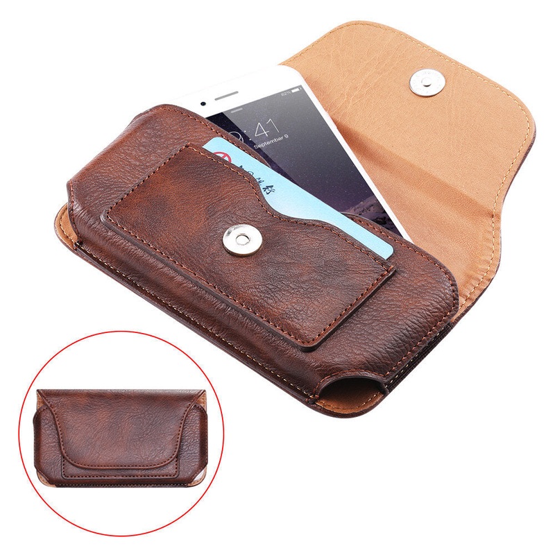 Bakeey Vintage Rhinoceros Hide Texture Mobile Phone Money Coin Hiking Sport Men Belt Waist Bag Sidebag Pack with Card Slot For Smartphone Nokia Phone Ulefone Armor 9