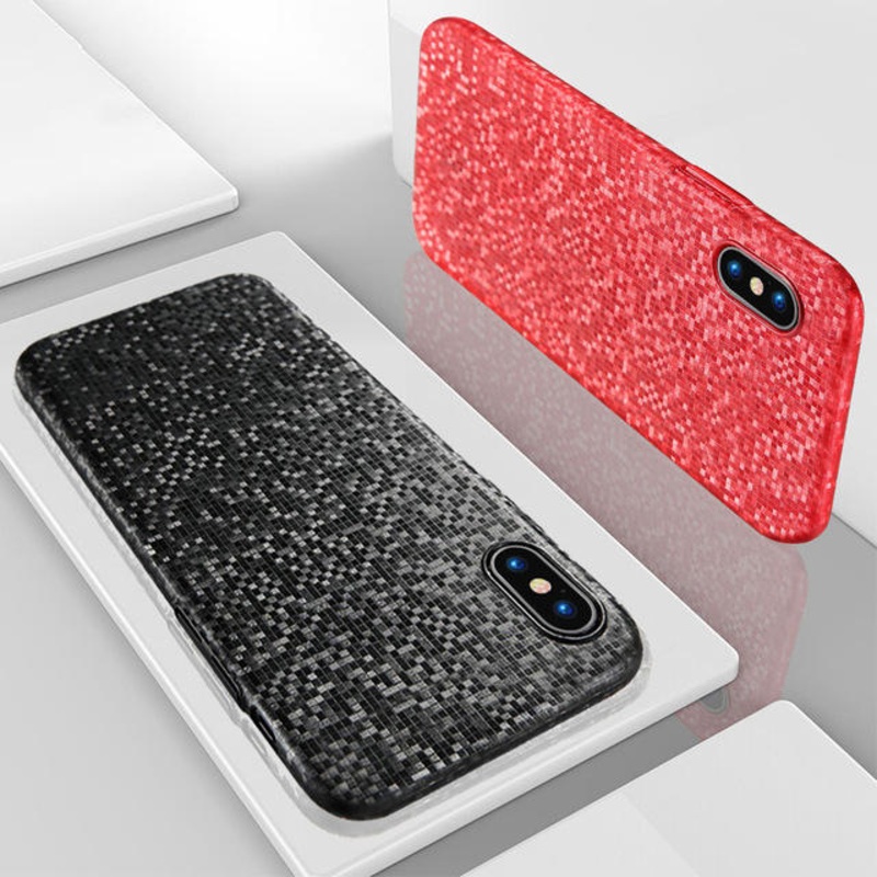 FLOVEME Mosaic Pattern Ultra Thin Hard PC Cover Case for iPhone X