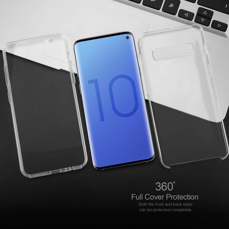 Full Body Clear Touch Screen Protective Case For Samsung Galaxy S10e/S10/S10 Plus Support Ultrasonic Fingerprint Unlock