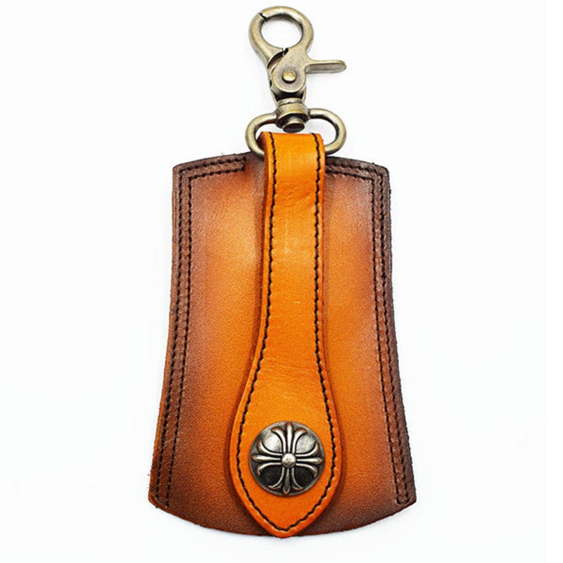 Men Genuine Leather Vintage Outdoor Casual Belt Key Bag