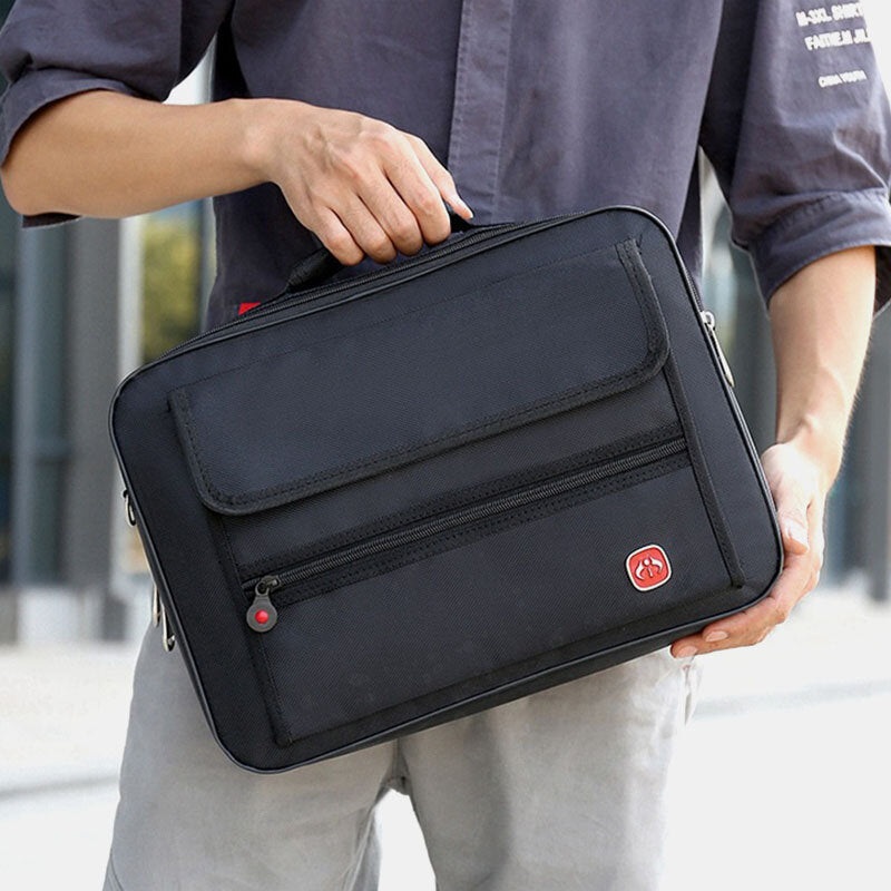 Men Waterproof Wear-resistance Large Capacity Business 15.6 Inch Laptop Bag Briefcase Crossbody Bag