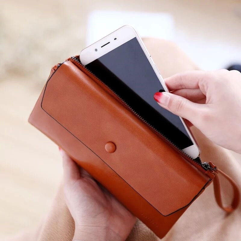 New Fashion Buckle Women’s Long Wallet Women’s Clutch Phone Wallet Bag