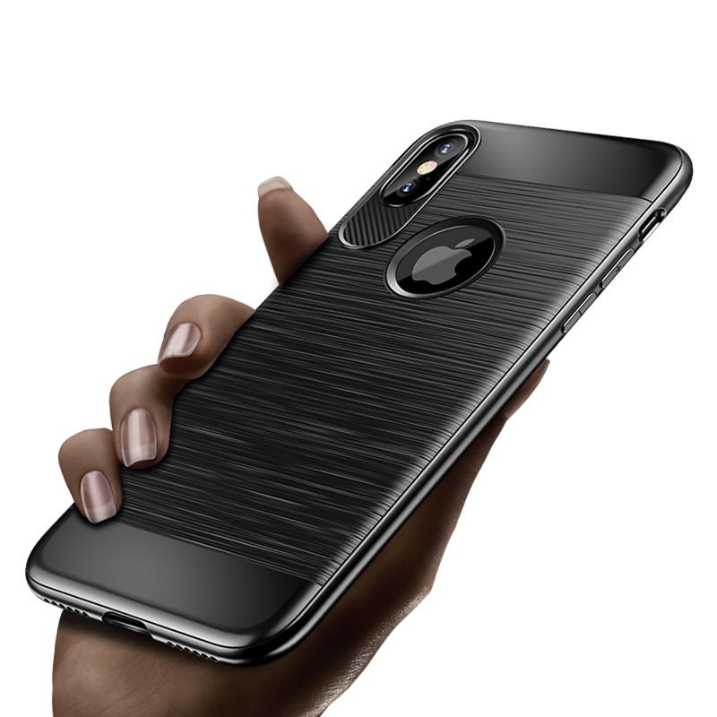 USAMS Heat Dissipating Carbon Fiber Soft TPU Case for iPhone X