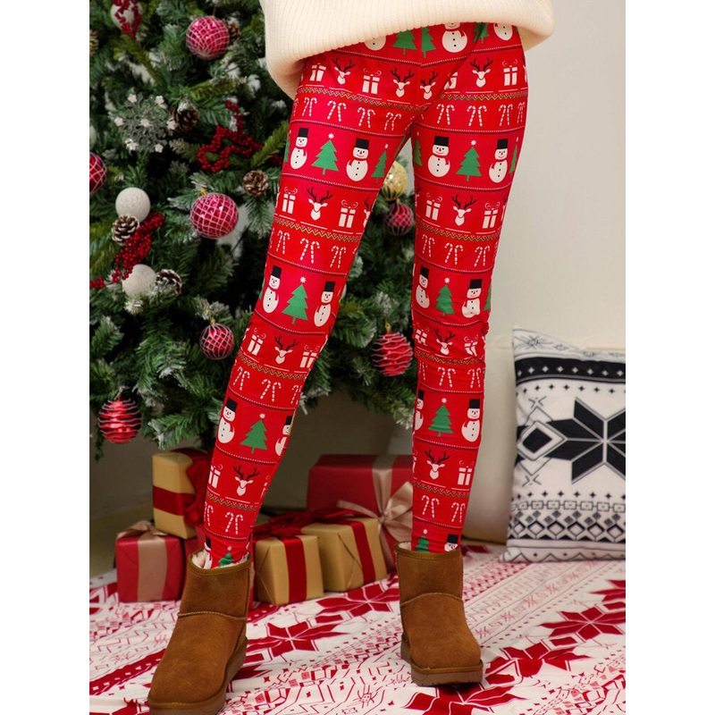 Christmas Women Loose Casual Print Pants