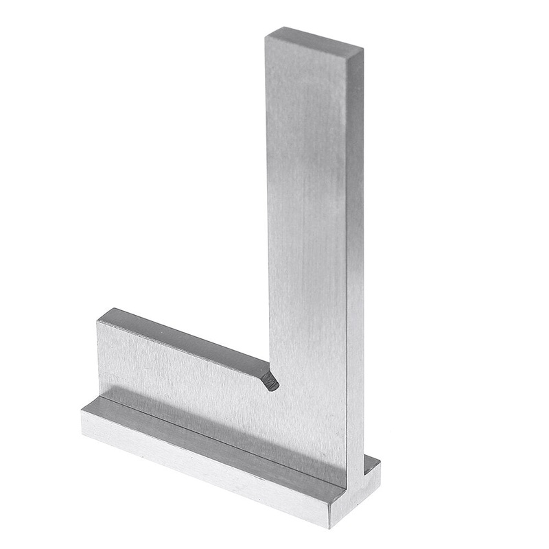Machinist Square 90 Right Angle Engineer Carpenter Square with Seat Precision Ground Steel Hardened Angle Ruler