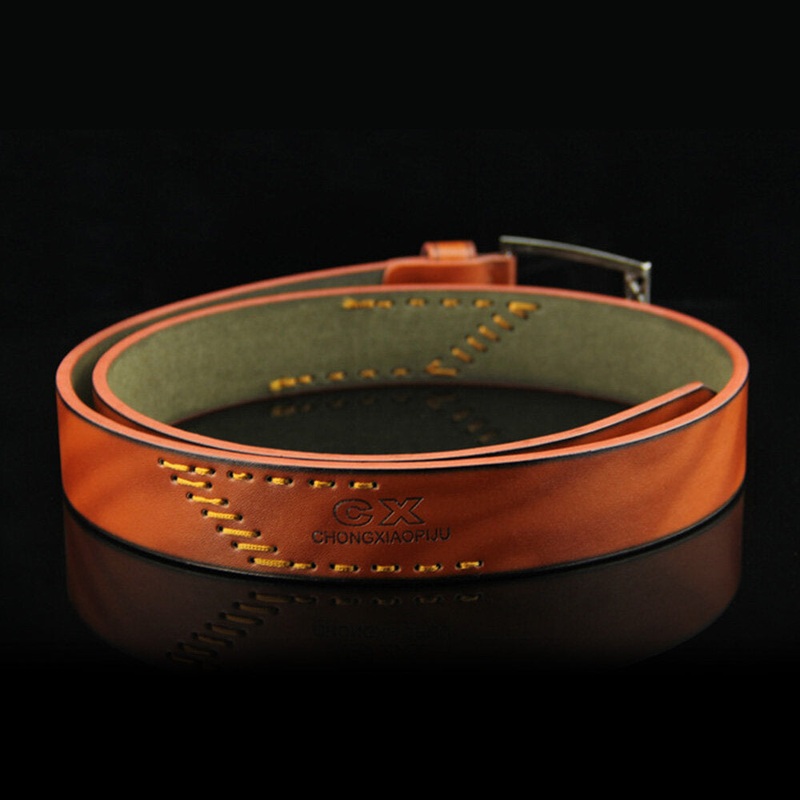 Men 110cm PU Leather Business Fashion Retro Pin Buckle Jeans Belts