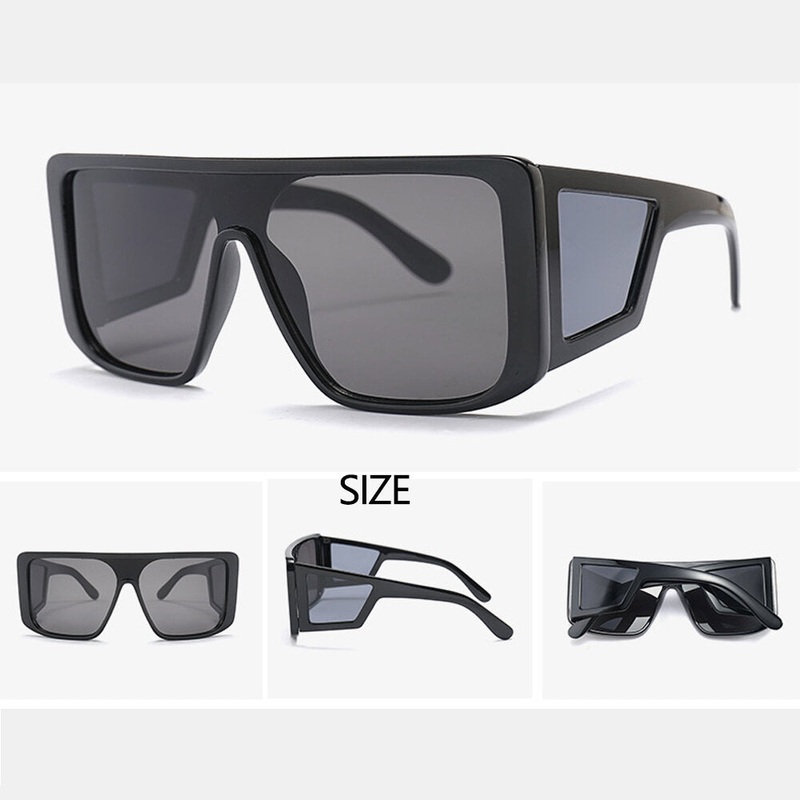 Men Full-Frame One-piece Lens Windproof UV Protection Fashion Sunglasses