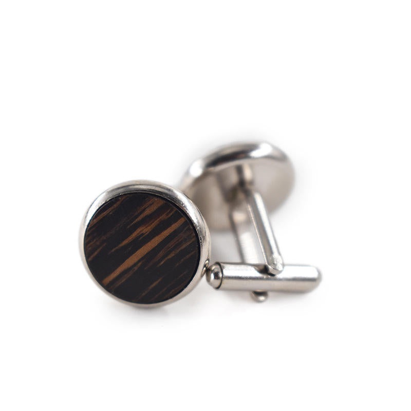 Mens Vintage Business Walnut French Shirt Cufflinks Sleeve Pattern Cuff Button