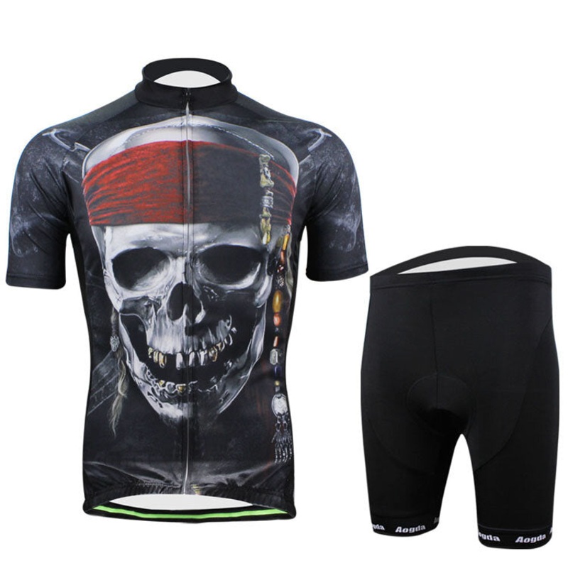 Personalized Pattern Men Short Sleeve Breathable Jerseys and Shorts Bike Wear Aogda Bicycle Kit