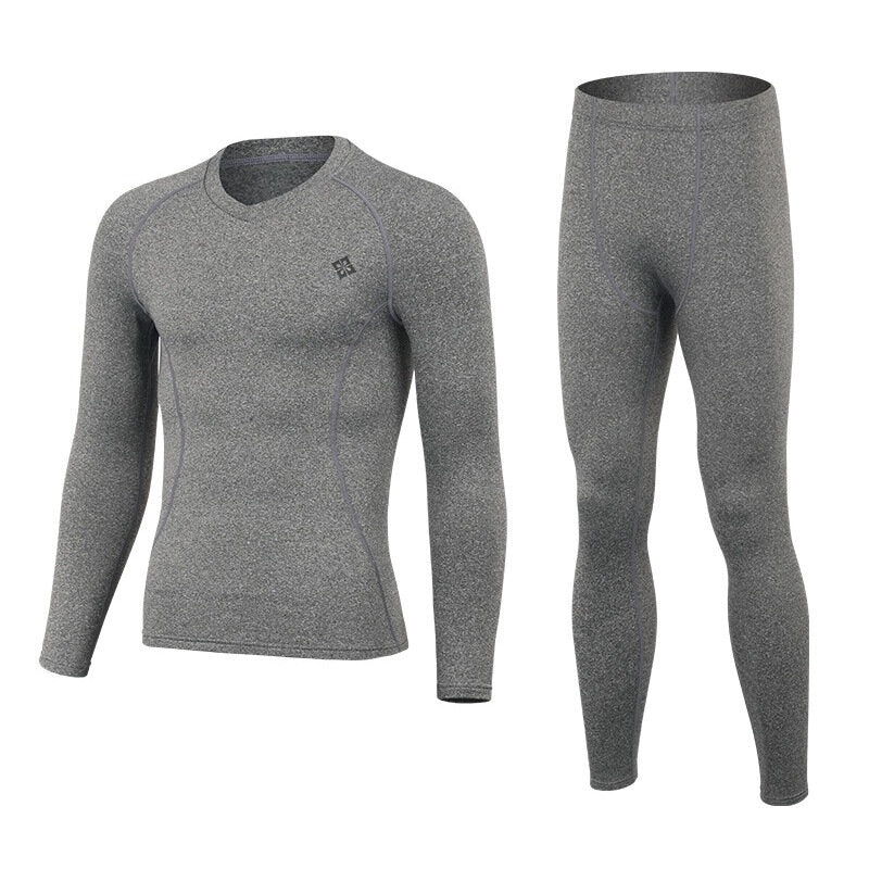 XINTOWN Motorcycle Thermal Underwear Set Men’s Skiing Winter Warm Base Layers Tight Round Neck Long Johns Tops & Pants Set