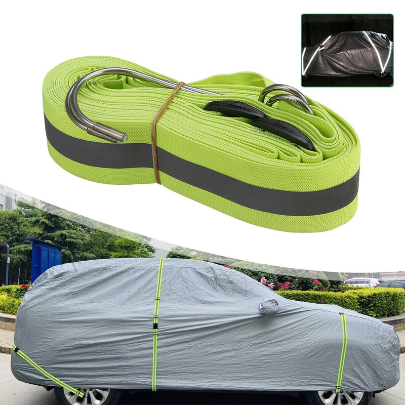 3 Meter / 6 Meter Elastic Reflective Stripe Rope Protect Cover Windproof Rope Outdoor Adjustable For Car Boat Cover