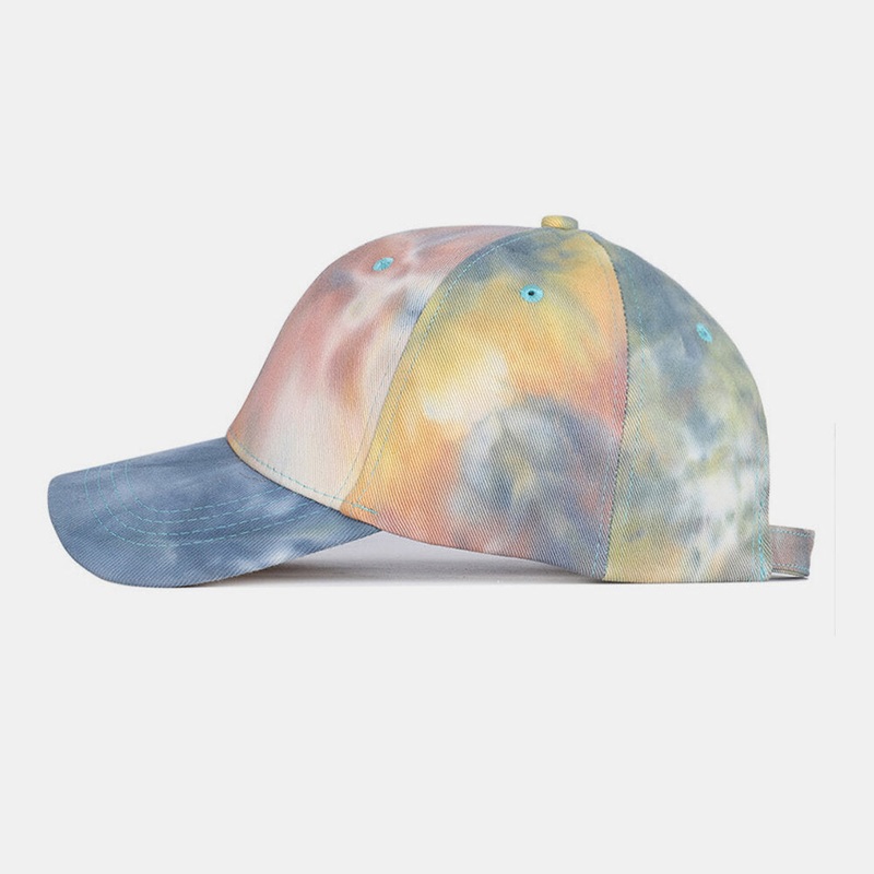 Men Tie-dye Cotton Color Gradient Fashion Casual Baseball Hat