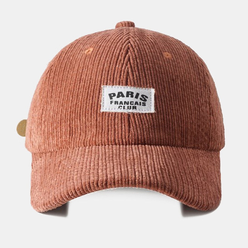 Unisex Baseball Cap Solid Color Letter Patch Dome All-match Warmth Driving Hat