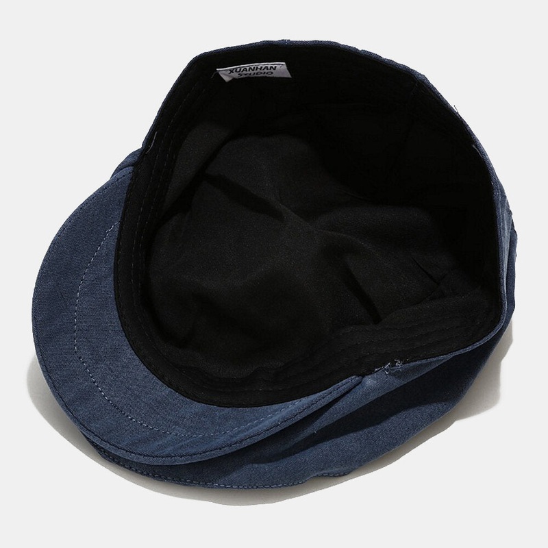 Unisex Cotton Anti Wear Style Letter Embroidery Personality Flat Hat Beret Hat Forward Hat