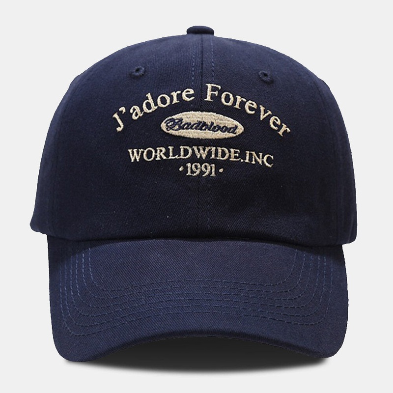 Unisex Cotton Embroidery Logo Letter Soft Casual Outdoor Sunshade Adjustable Couple Hats Baseball Hats