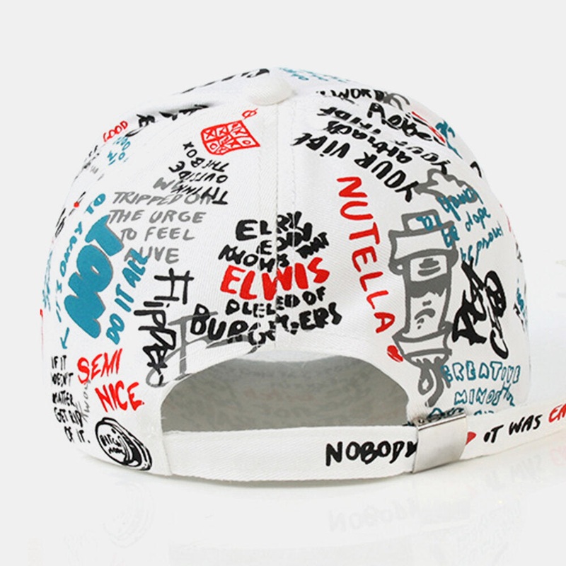 Unisex Cotton Graffiti Pattern Hip-hop Style Fashion Personality Couple Hat Baseball Hat