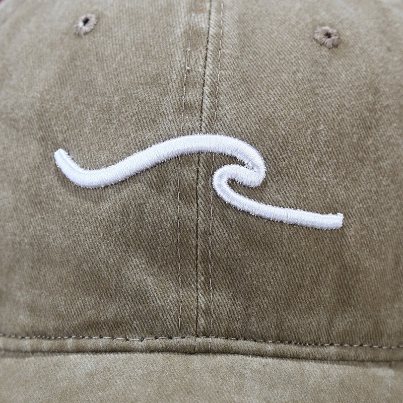 Unisex Cotton Wash Stereoscopic Embroidery Pattern Street Trend All-Match Baseball Cap