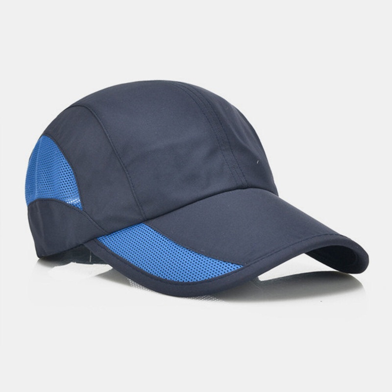 Unisex Mesh Quick-dry Solid Color Travel Sunshade Breathable Baseball Hat