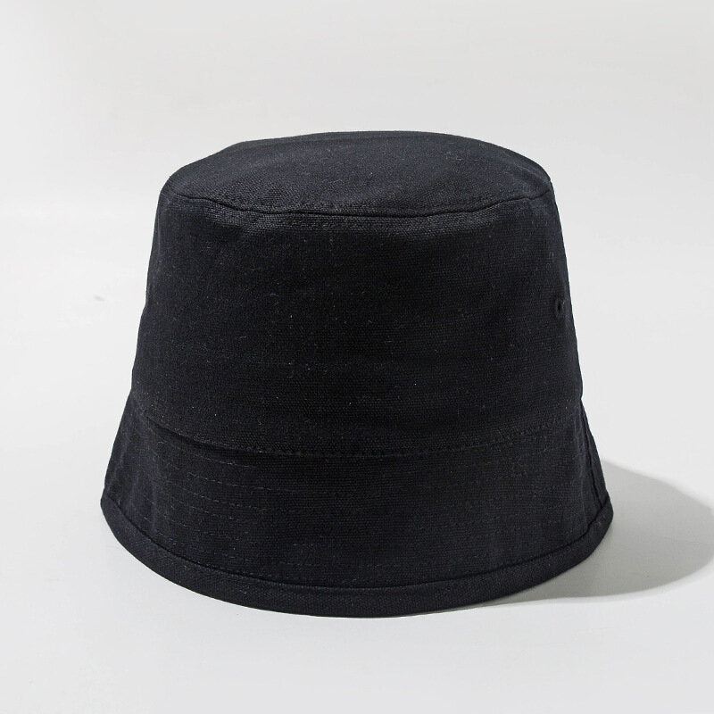 Unisex Solid Color Cotton Hat Bucket Hats
